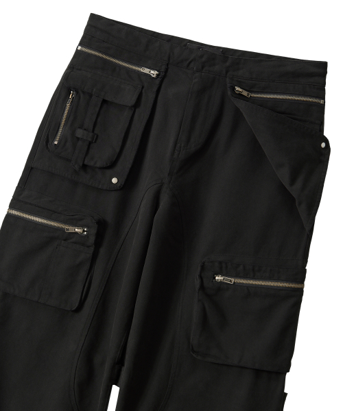 Lowrise Washed Curve Cargo брюки - чёрный