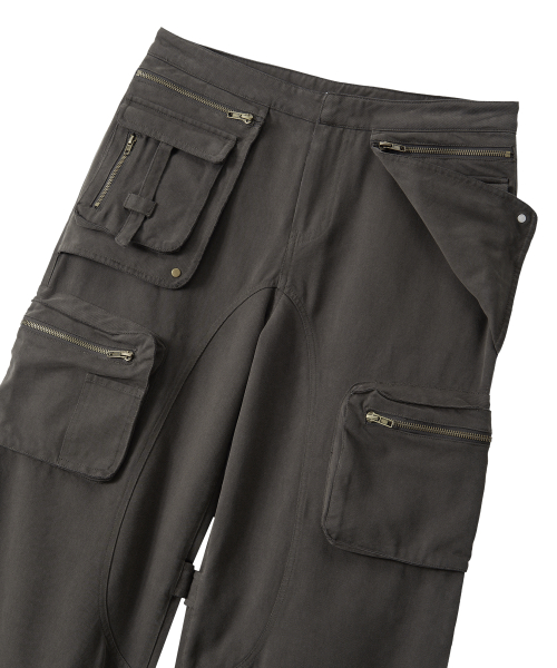 Lowrise Washed Curve Cargo брюки - KHAKI