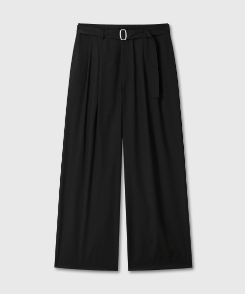 LOOSED BELTED широкий SLACKS (чёрный)