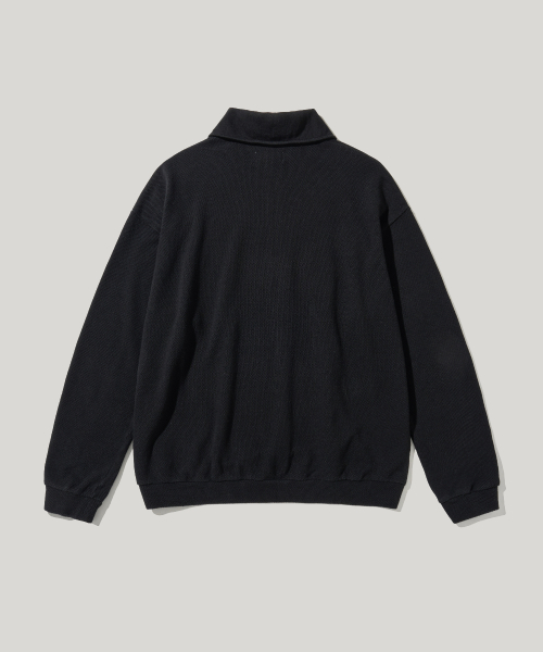 RC широкий COLLAR VINTAGE PIQUE SHIRT_BLACK