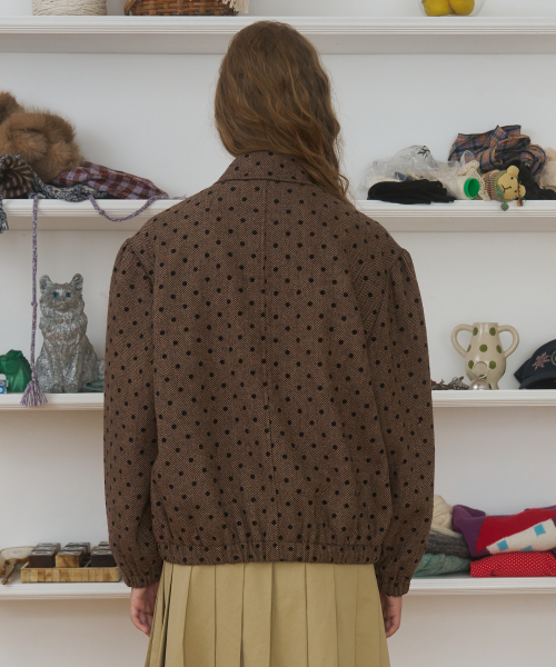 Dotted Herringbone куртка, коричневый