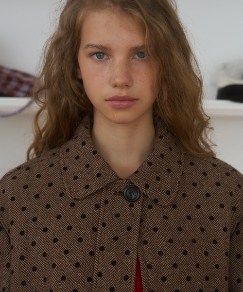 Dotted Herringbone куртка, коричневый