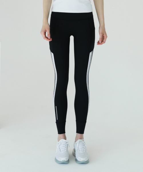 Side Pocket Line Леггинсы (Black)