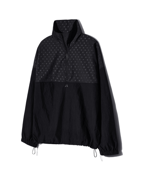 DOT NYLON HALF ZIP UP (чёрный)