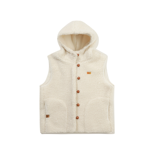 Женский флисовый жилет с капюшоном Brownie, IVORY