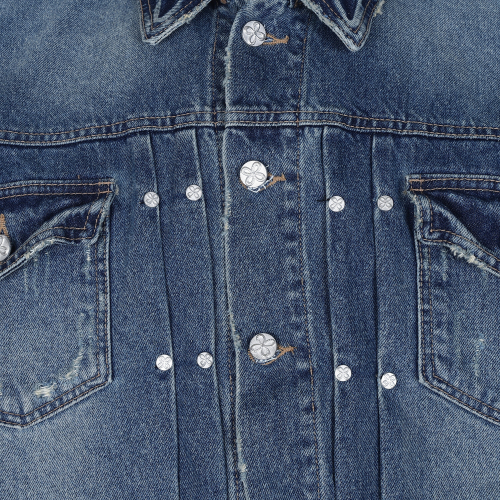 Curved Denim Trucker Куртка Blue Denim
