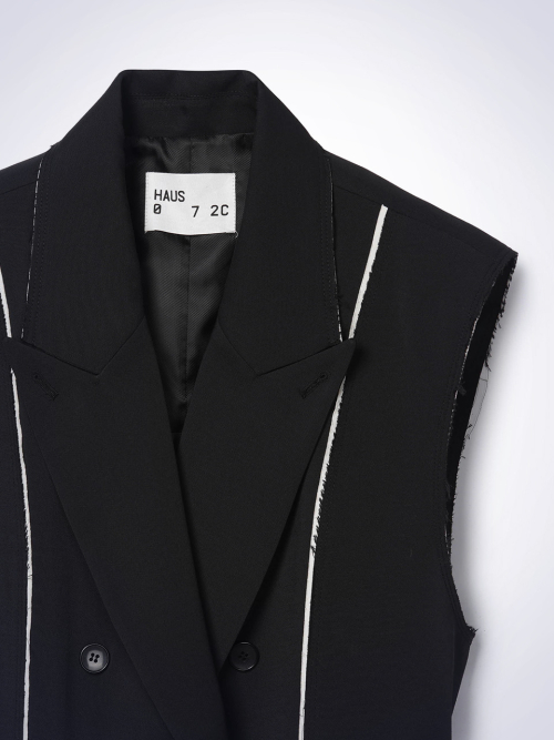 LINE TAILORED жилет чёрный
