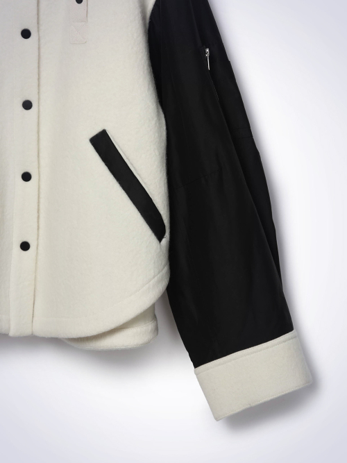 COLOR BLOCK SHIRTS куртка IVORY