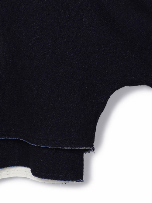 хлопок шерсть CROP куртка DARK синий