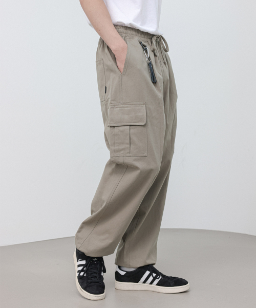 Свободные карго на завязках (хлопок) [Beige]