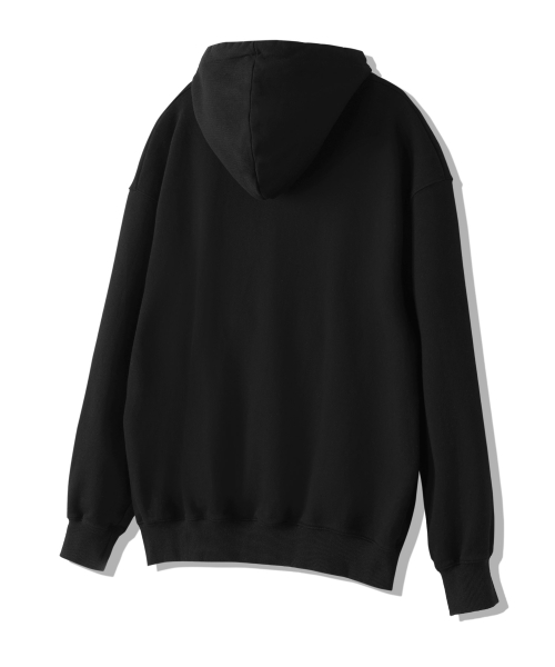 Свободное худи с аппликацией Washed Black