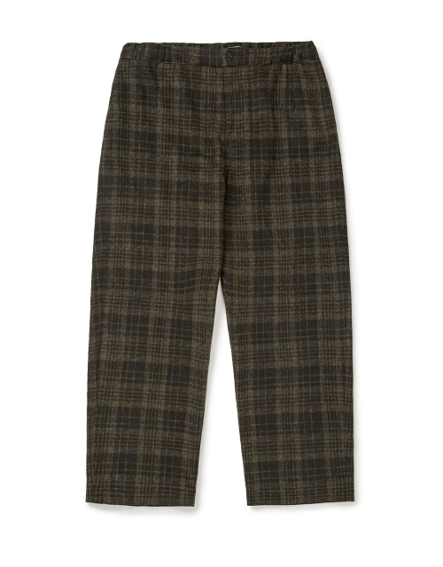 [Mmlg] PLAID EASY PANTS (BROWN)