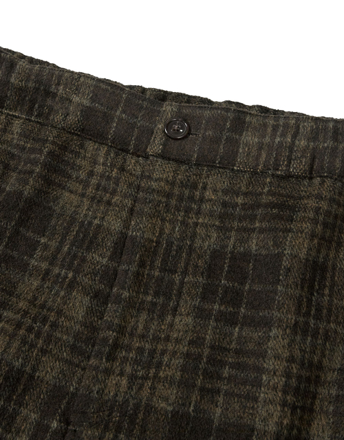 [Mmlg] PLAID EASY PANTS (BROWN)