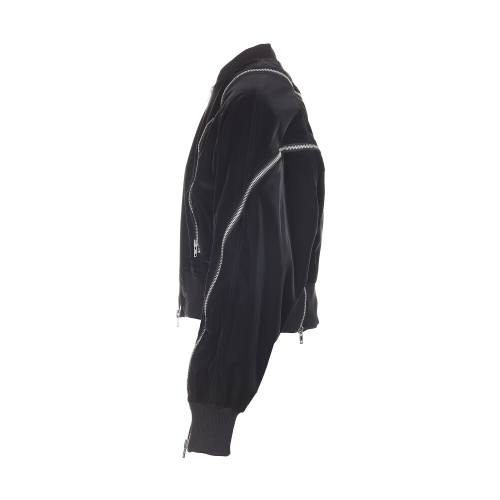 Бомбер на молнии Round Zip Bomber Matte Black