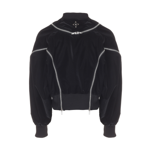 Бомбер на молнии Round Zip Bomber Matte Black