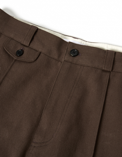 Pintuck Chino Pants - Brown