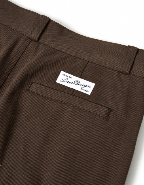 Pintuck Chino Pants - Brown