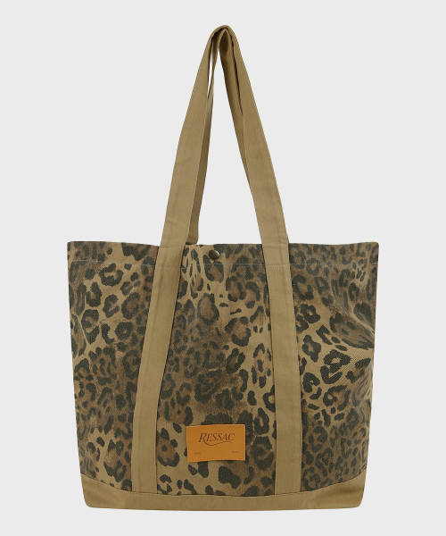 URBAN LEOPARD TWILL TOTE BAG