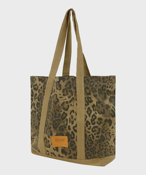 URBAN LEOPARD TWILL TOTE BAG