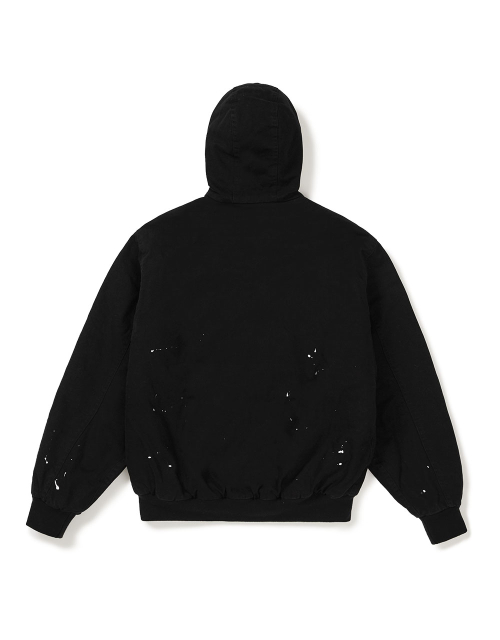 [Mmlg] WASHED WORKERS HOODIE JACKET (BLACK)