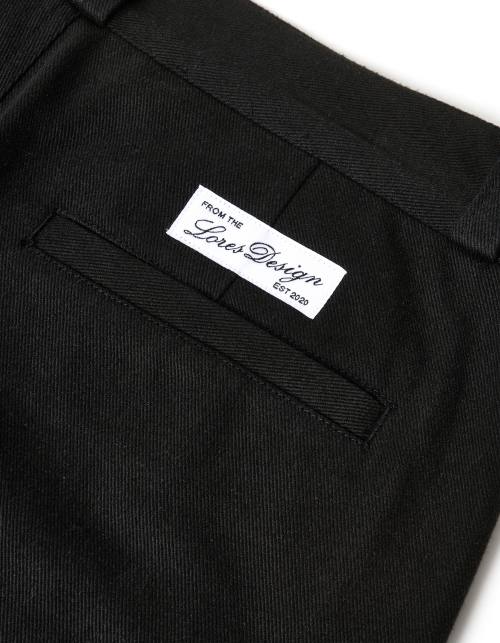 Pintuck Chino Pants - Black