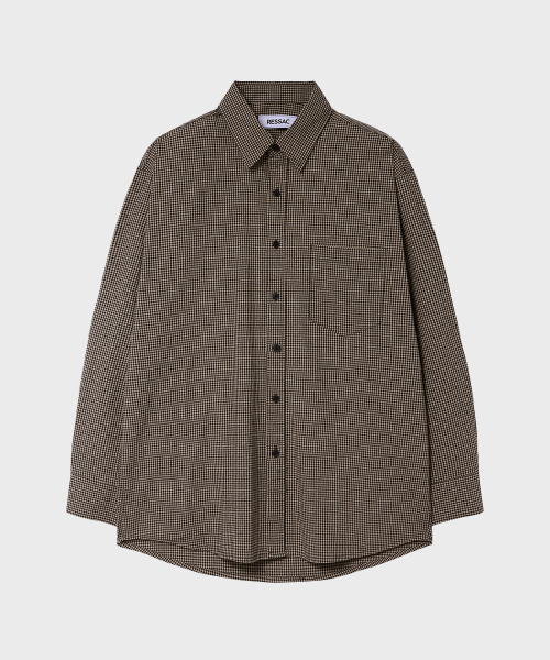 Свободная рубашка в клетку гингем Rivage Brown
