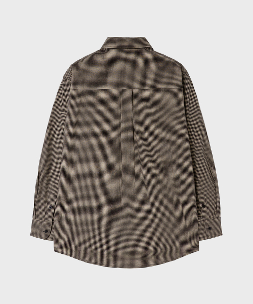 Свободная рубашка в клетку гингем Rivage Brown