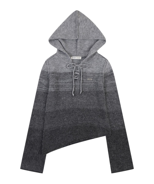 GRADIENT HOOD PULLOVER [GRAY]