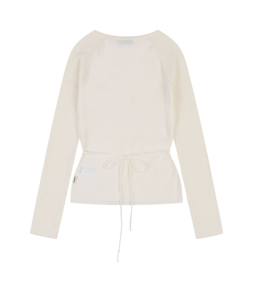 ANGORA V-NECK SLIM CARDIGAN [IVORY]