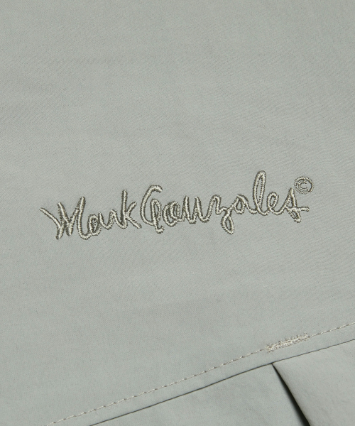 Sign Logo Длинный стёганый пуховик - Khaki