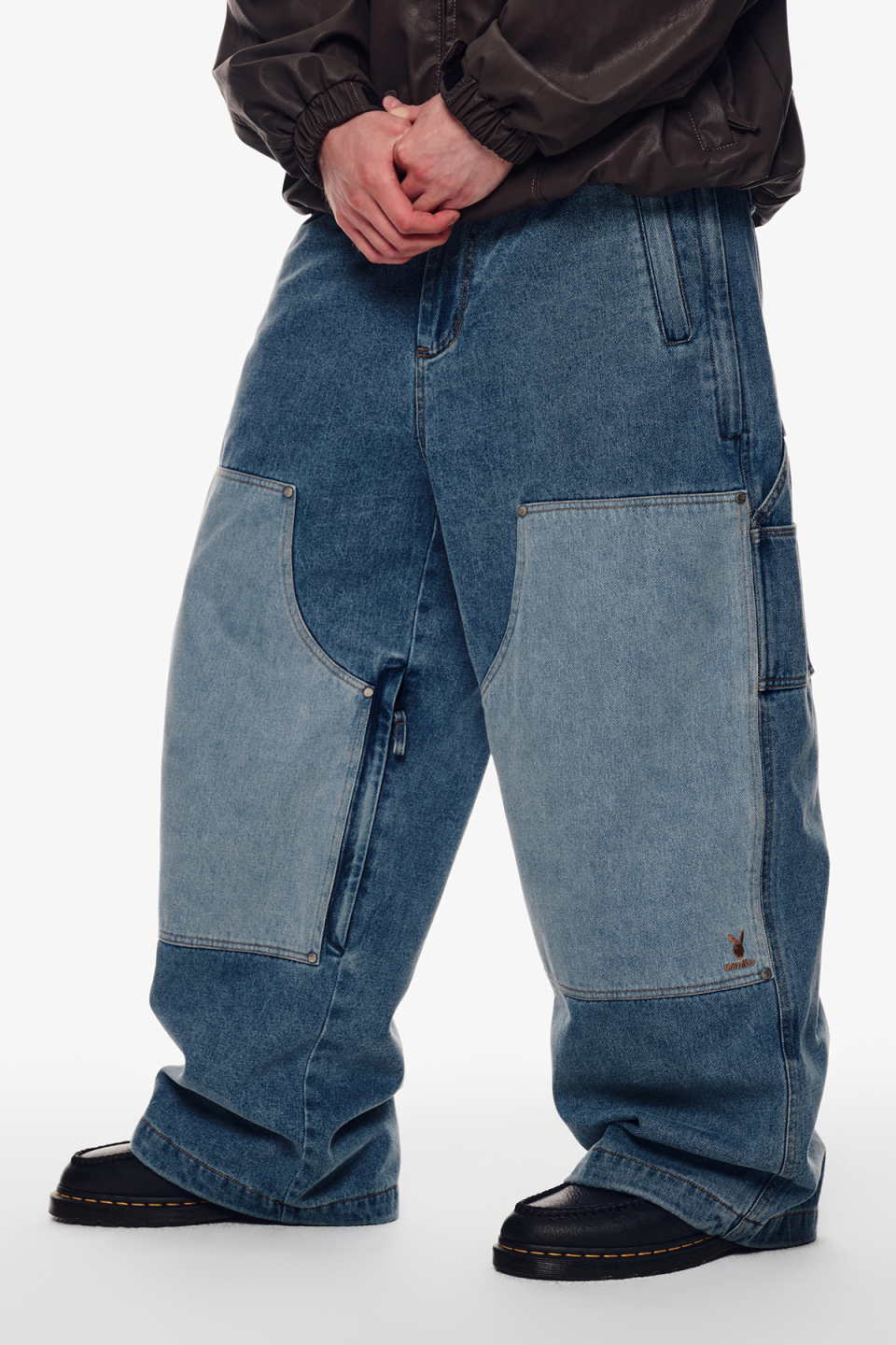 PLAYBOY x DIMITO スタッズデニムパンツ WASHED BLUE PLAYBOY x DIMITO