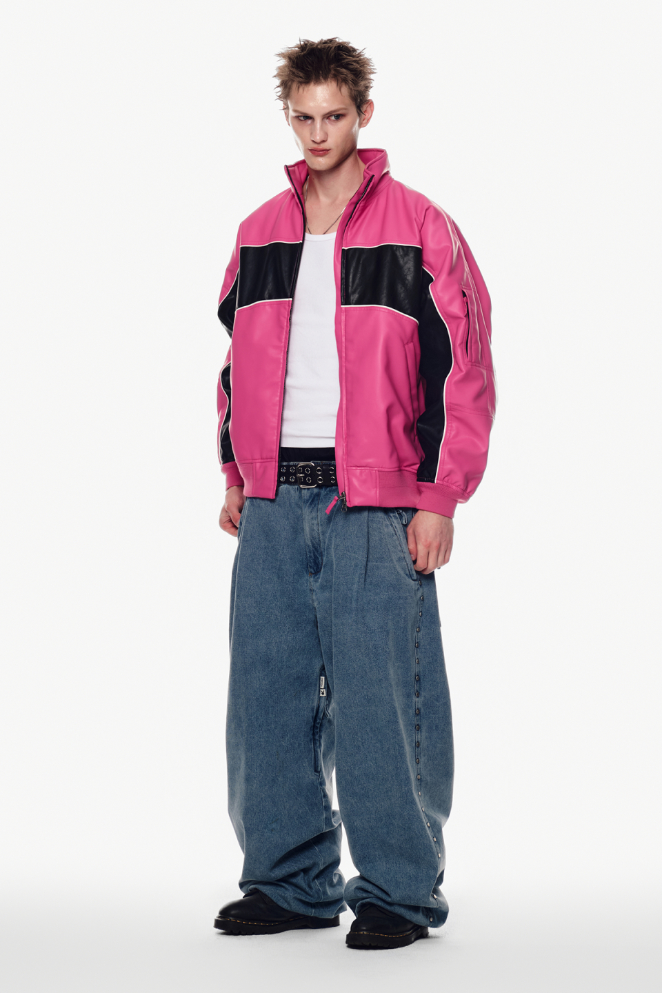 디미토(DIMITO) [PLAYBOY x DIMITO] STUD LINE OG DENIM PANTS (WIDE