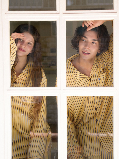 Шелковистая пижама с длинным рукавом Custy (uni)
