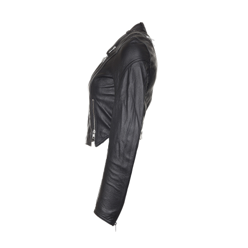 Женская кожаная куртка Slim Fit, Black