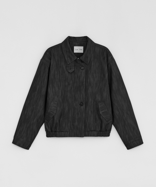 WASHED LEATHER BLOUSON [CHARCOAL]