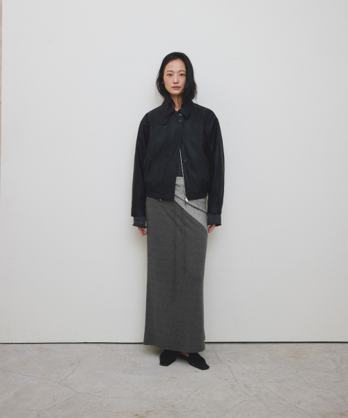 LEATHER BLOUSON [BLACK]