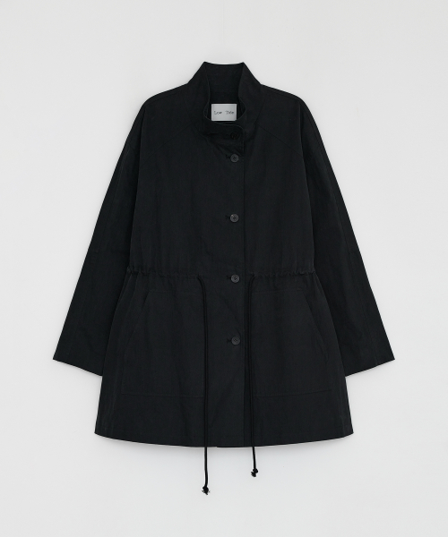 COTTON HALF COAT [BLACK]