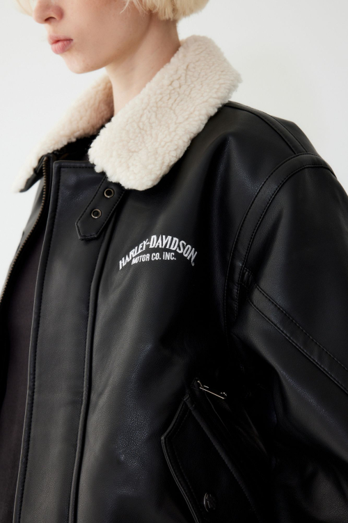 Куртка-авиатор NIFTY SYNTHETIC LEATHER_Black HH15301002
