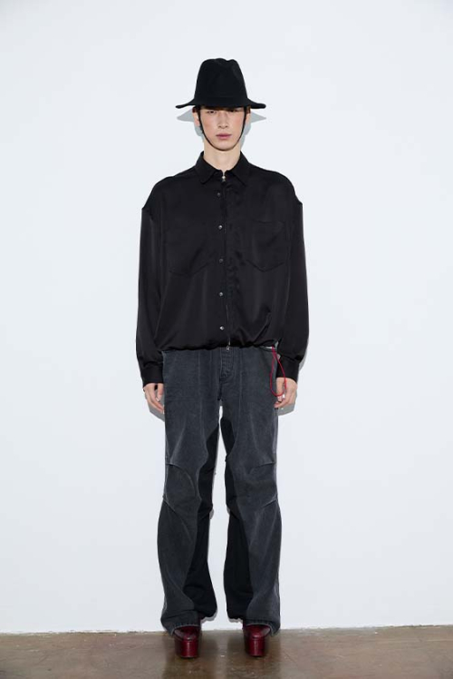 Re : Satin Motion Shirt [BLACK]