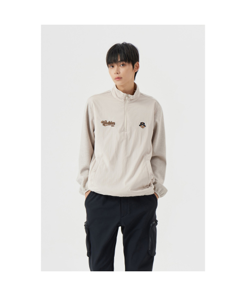 Fleece Hybrid Half Zip Jumper G4UAW25811BEX