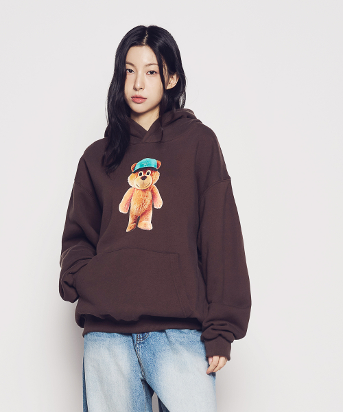 3D STAND AC BEAR NAPPING HOODIE (4COLOR)