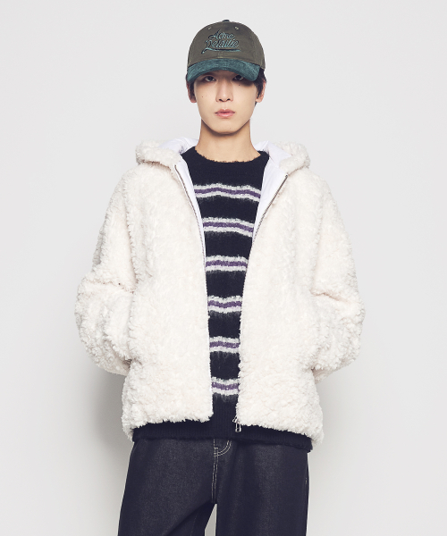 TEDDY HOOD JUMPER (2COLOR)