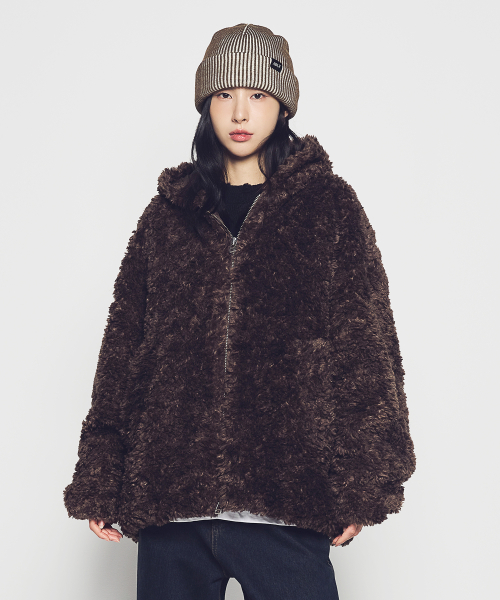 TEDDY HOOD JUMPER (2COLOR)