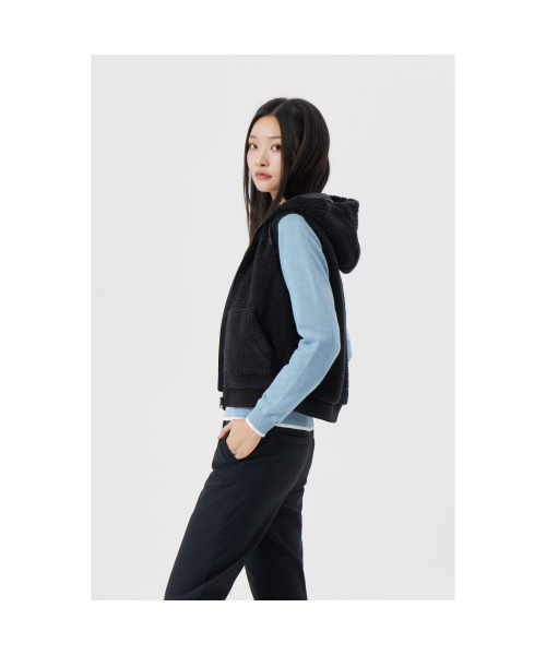 (W) Back Graphic Fleece Vest G5VAW25821BKX