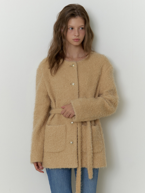 Noon tweed wool jacket (beige)