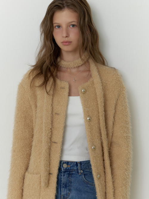 Noon tweed wool jacket (beige)