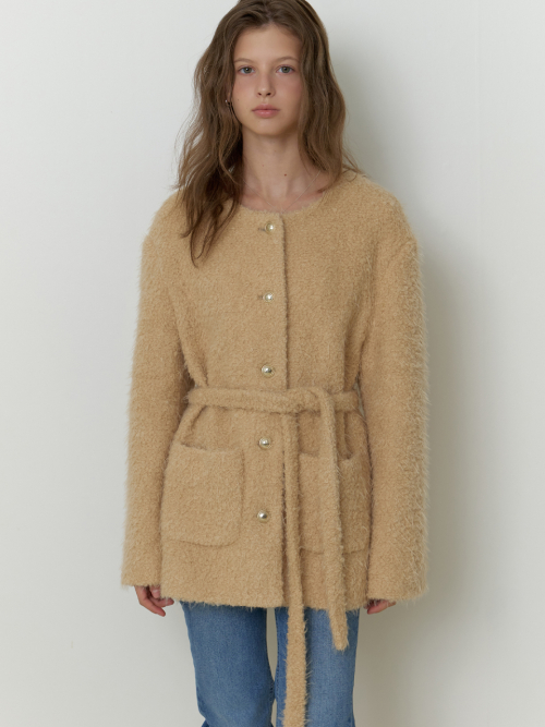 Noon tweed wool jacket (beige)