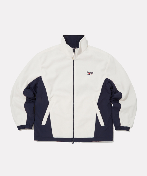 Двусторонняя флисовая куртка - Cream:Navy