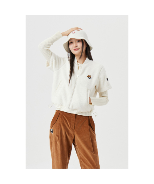 (W) Short Sleeve Fleece Jacket G5UAW25801IVX