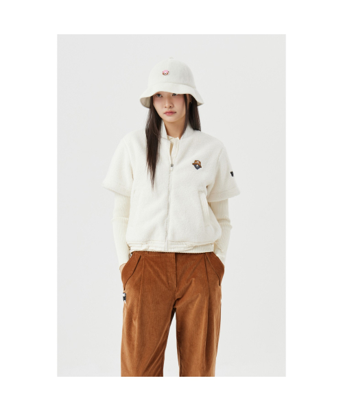 (W) Short Sleeve Fleece Jacket G5UAW25801IVX